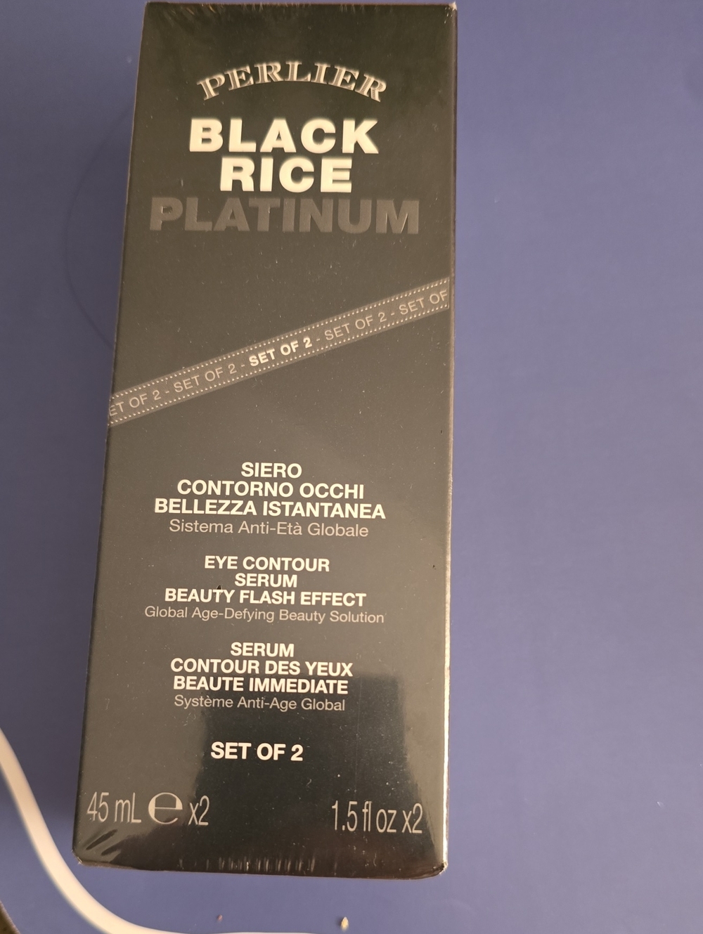 Perlier Black Rice Platinum Eye Contour Serum - Black (Set of 2)
